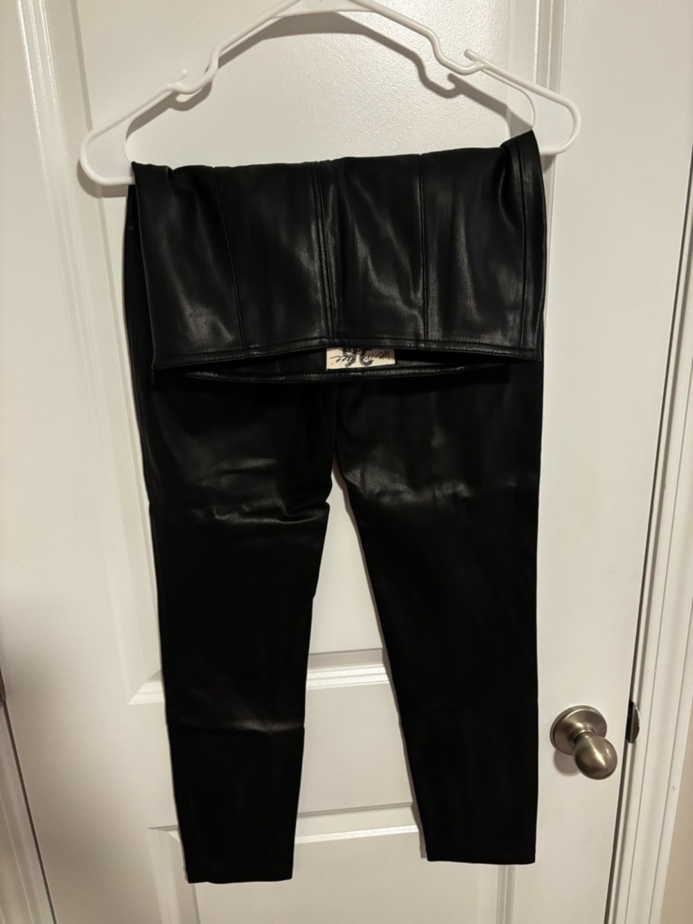 We The Free Black Faux Leather Pants - Picture 6 of 6